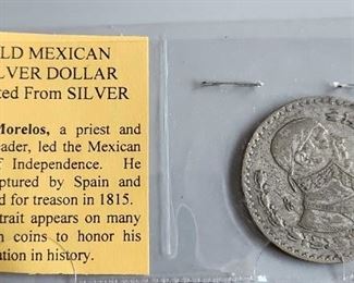Old Mexican Silver Dollar