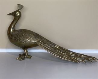 Sergio Bustamante Brass Peacock