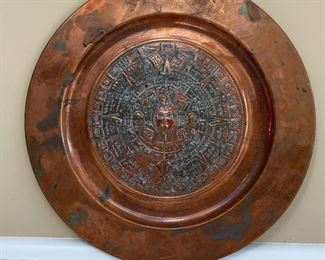 Vintage Copper Aztec Wall Decor