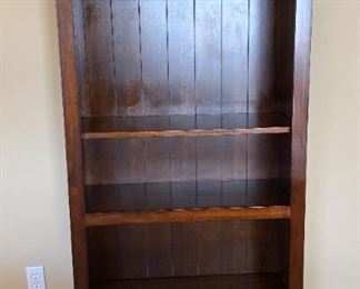 Wood Bookshelf Dark Stain
