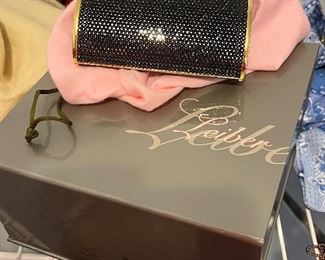 Judith Lieber evening bag with cloth bag and box