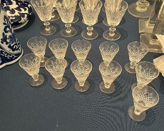 Hawkes crystal wine and sherry glasses