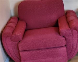 MidCentury Modern Pink Armchair Sofa