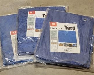 3 Blue Tarps New In Package