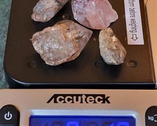4 Pieces Pink Amethyst Cluster Stones, 1.9 oz Total Weight