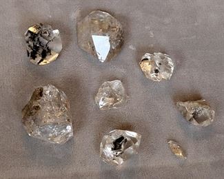 8 Small Herkimer Diamonds, 1.2oz Total Weight