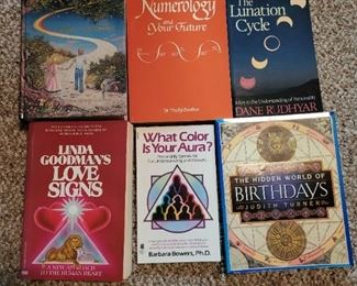 Assorted Books on Aura, Lunation, Numerology