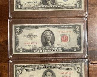 STAR NOTES Silver Certificate and Red Seal Notes