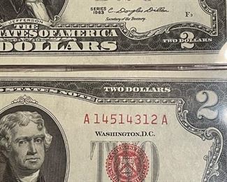 Sequentially Numbered $2 Red Seal Notes