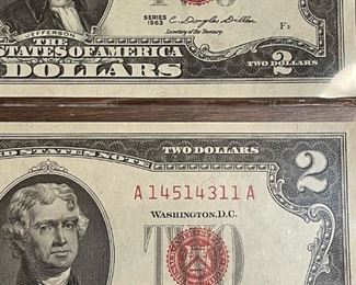 Sequentially Numbered $2 Red Seal Notes