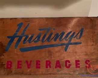 1940's Hustings Beverages Wood Crate