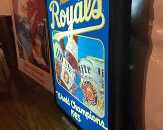 1985 KANSAS CITY ROYALS World Champions Miller Light Beer Sign - Lighted