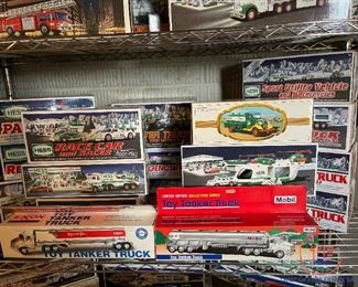 Large Collection of HESS Die Cast Trucks