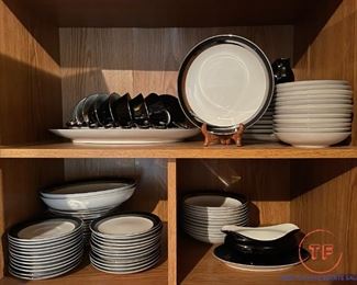 Gemini by Tradition Platinum and Black China Set