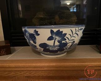 Chinese Blue and White Lotus Bowl