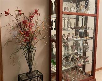 Large Lighted Sliding Front Glass Display Cabinet