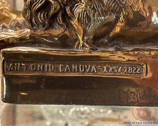 Vintage Antonio Canova 1757-1822 Lion Bookends