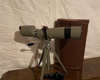 Vintage SELSI Spotting Scope with Original Case