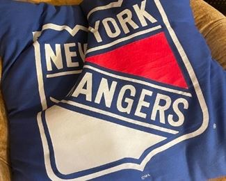 Vintage New York Rangers Hockey Souvenir Pillow 