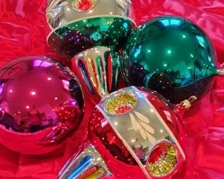 Giant Size Mercury Glass Ornaments