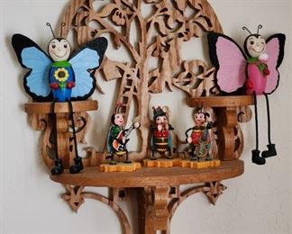 Laser Cut Shelf and Bug Figurines