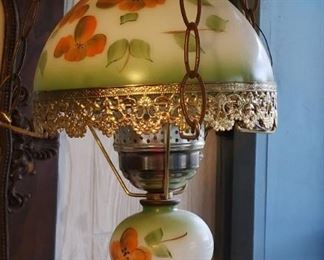 Poppy hanging oil lantern