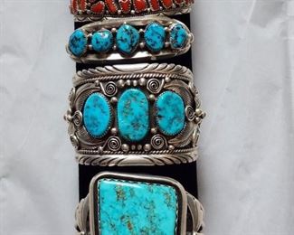Closer view of cuff bracelets