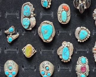 Native American Sterling Rings