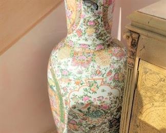 One of a pair of tall Chinese porcelain floor vases