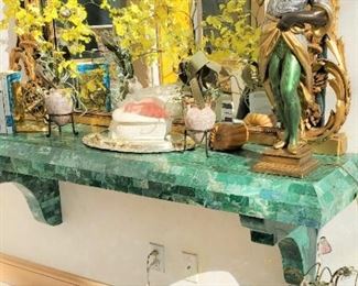 Most unusual Malachite shelf
