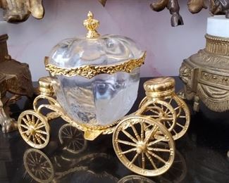 Austrian glass chariot