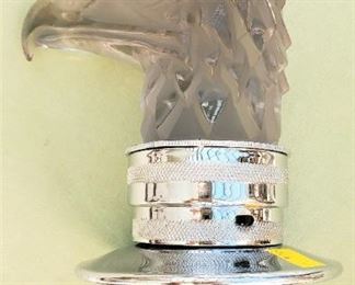 JUST ADDED. Lalique hood ornament- Eagle head mascot