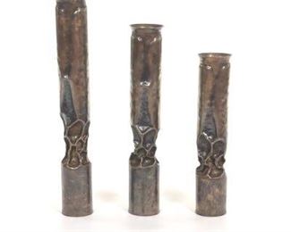 3 Thomas Roy Markusen SilverTone Candlesticks