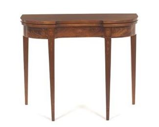 A Flip Top Inlaid Table