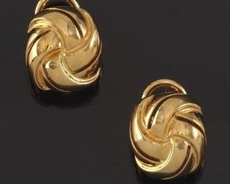 A Pair of Gold Knot Earrings 