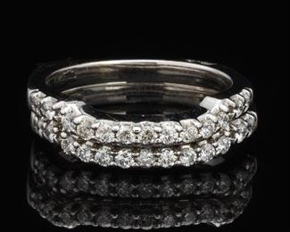 A. Jaffe Pair of Gold and Diamond Serpentine Bands 