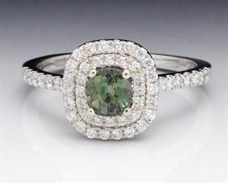 Alexandrite and Diamond Ring, GIA Report 
