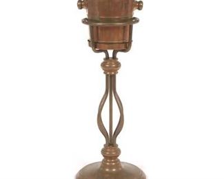 Art Deco LAGCO Mix Metals Bronze Champagne Cooler on Stand