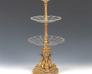 Brass Tiered Pastry Stand