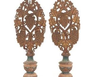 Carved Wood and Painted Ornaments