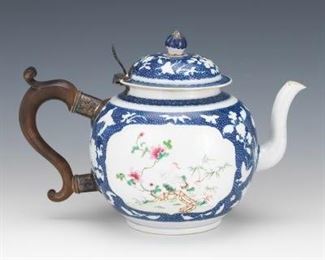 Chinese Blue and White Porcelain Teapot