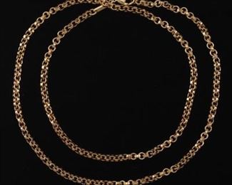 Chopard Swiss 18K Gold Link Chain Necklace or Triple Wrap Bracelet 