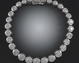 Classic 9.24 Carat Diamond Tennis Bracelet