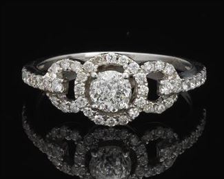 Crown of Light Gold and Diamond Ring 