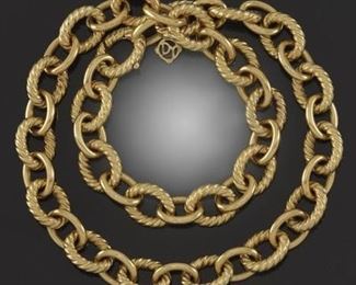 David Yurman 18k Gold Chain Necklace 