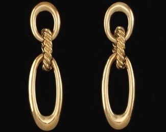David Yurman 18k Gold Earrings 