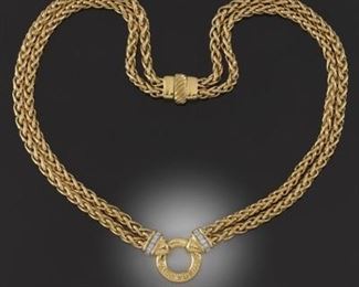David Yurman Gold and Diamond Necklace 