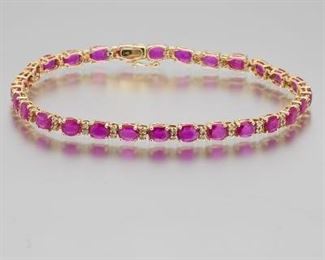 EFFY Gold, Ruby and Diamond Bracelet 
