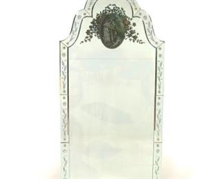 Eglomise and Etched Glass Mirror