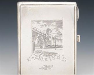 Estonian 875 Silver Cigarette Case